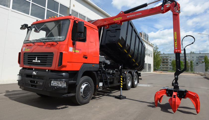 Ломовоз МАЗ-631228 с КМУ ВЕЛМАШ BM10-74М