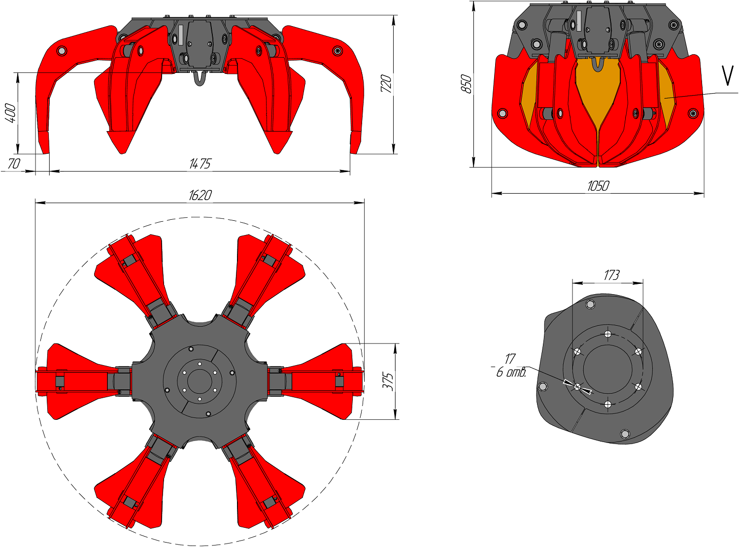 Грейфер для лома RG25
